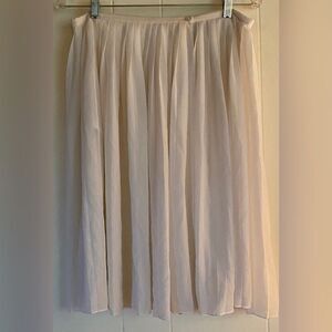DKNY Skirt Women’s 6 White Pleated Wrap Midi Party Corpcore Minimalist Neutral